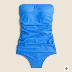 NWT JCrew Ruched bandeau one-piece swimsuit in sail blue